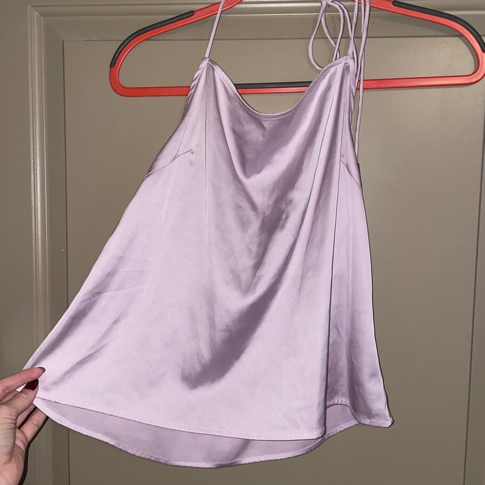 Superdown silky halter top - light purple - Size s